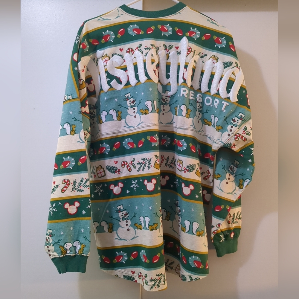 Disney Adult Med Disneyland Resort Snowman Mickey 2022 Christmas Spirit Jersey